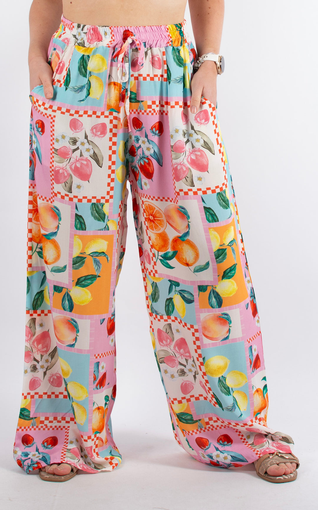 Summer Fruit Wide Leg Trousers