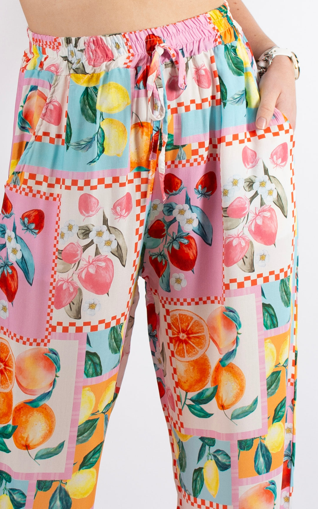 Summer Fruit Wide Leg Trousers