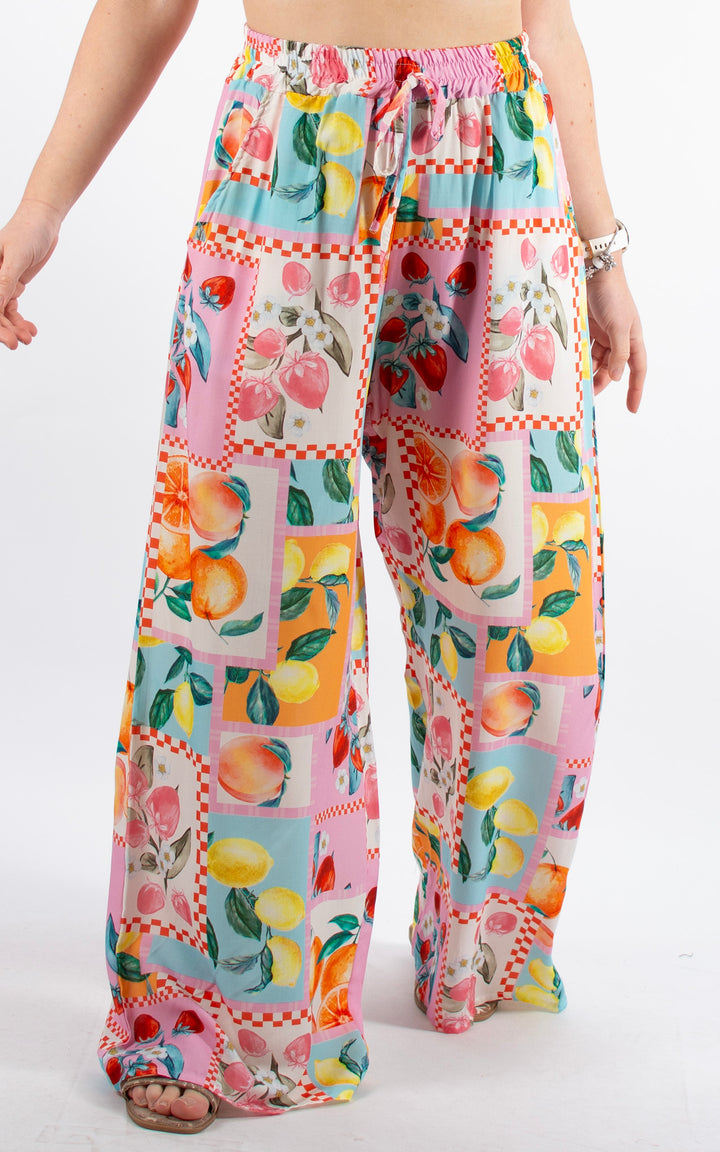 Summer Fruit Wide Leg Trousers