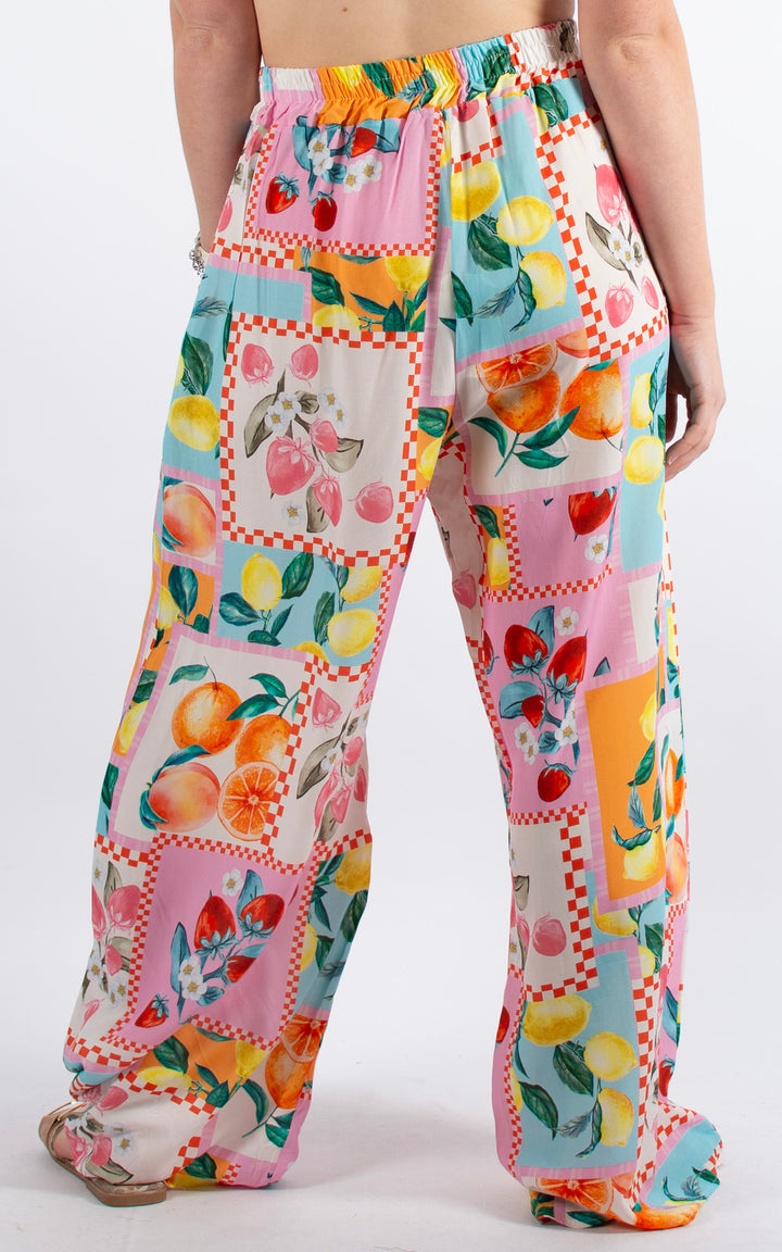 Summer Fruit Wide Leg Trousers