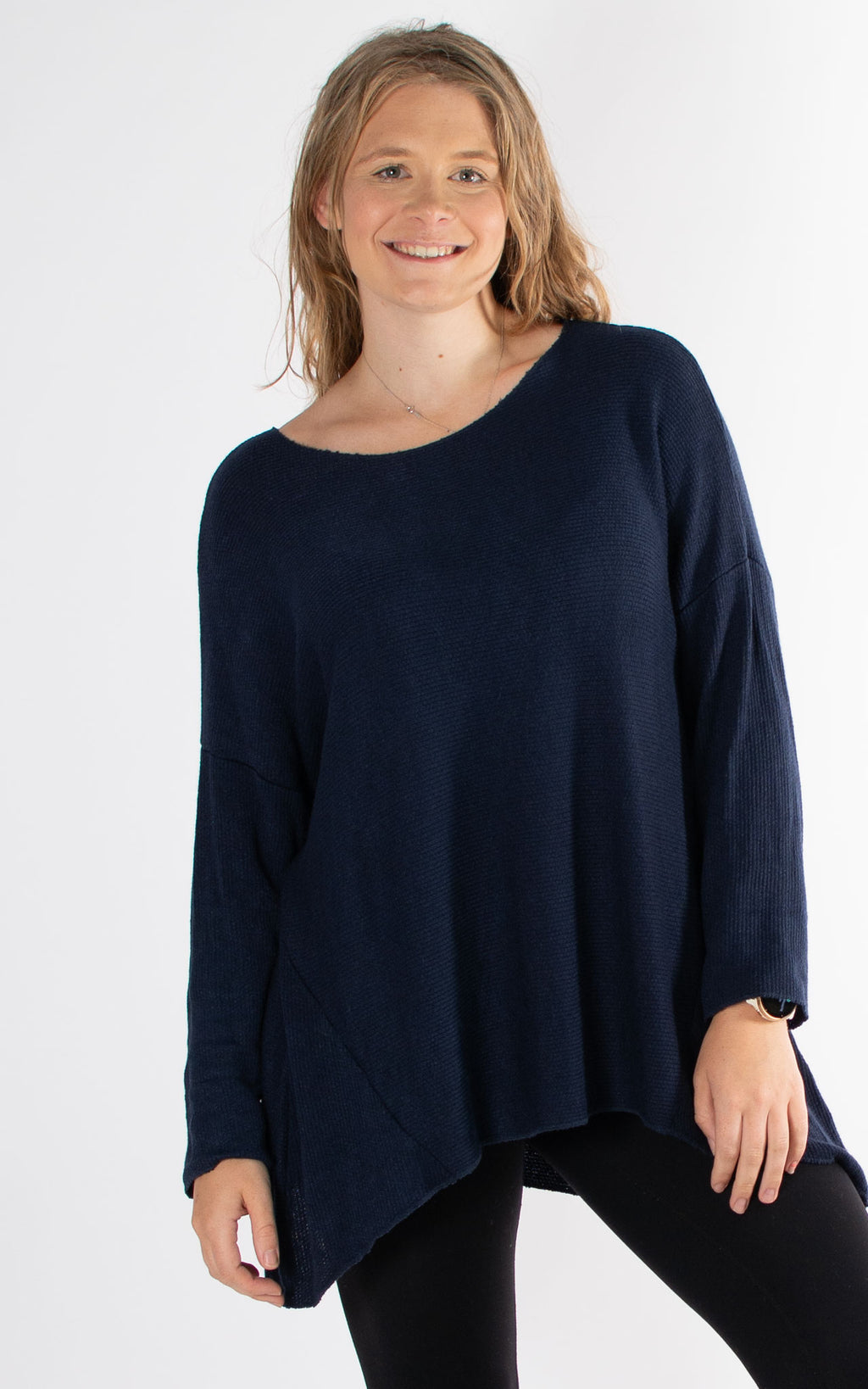 Susanna Soft Touch Top | Navy