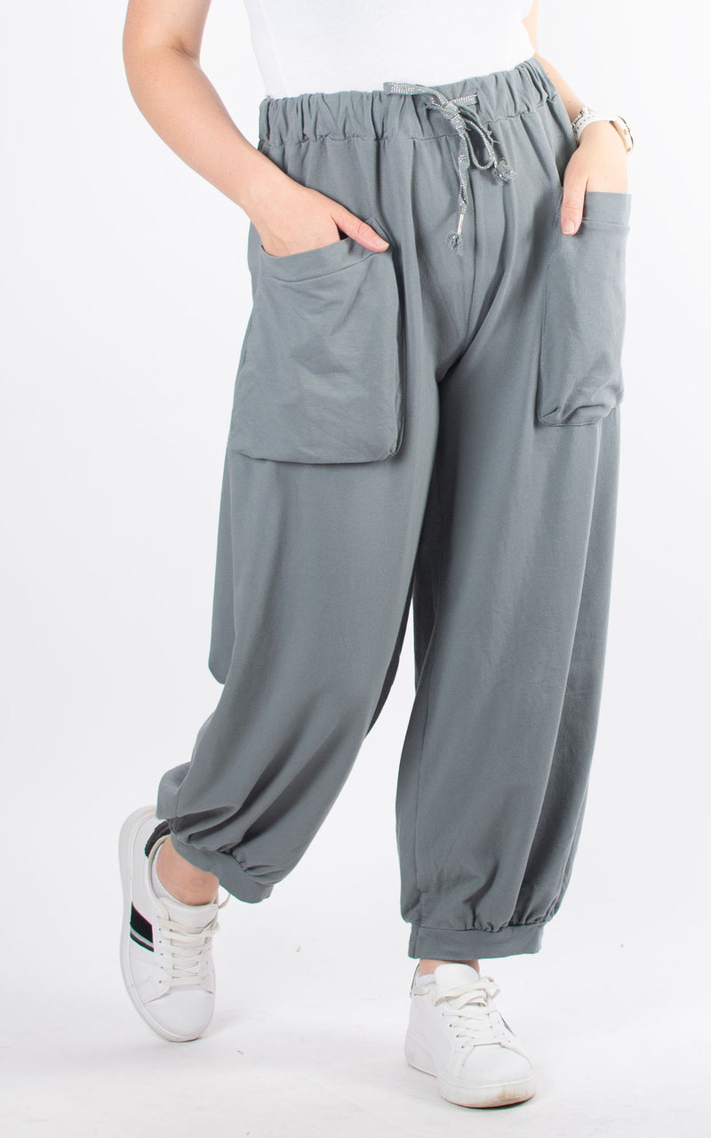 Sydney Cuffed Ankle Jogger | Grey