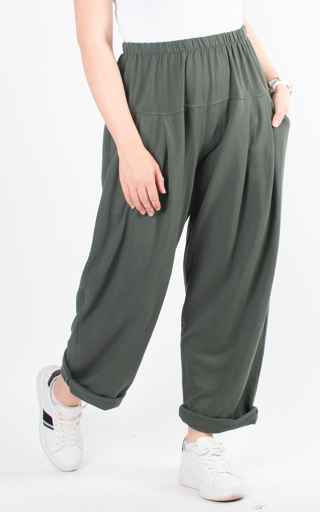 Sydney Pleated Pocket Joggers | Khaki