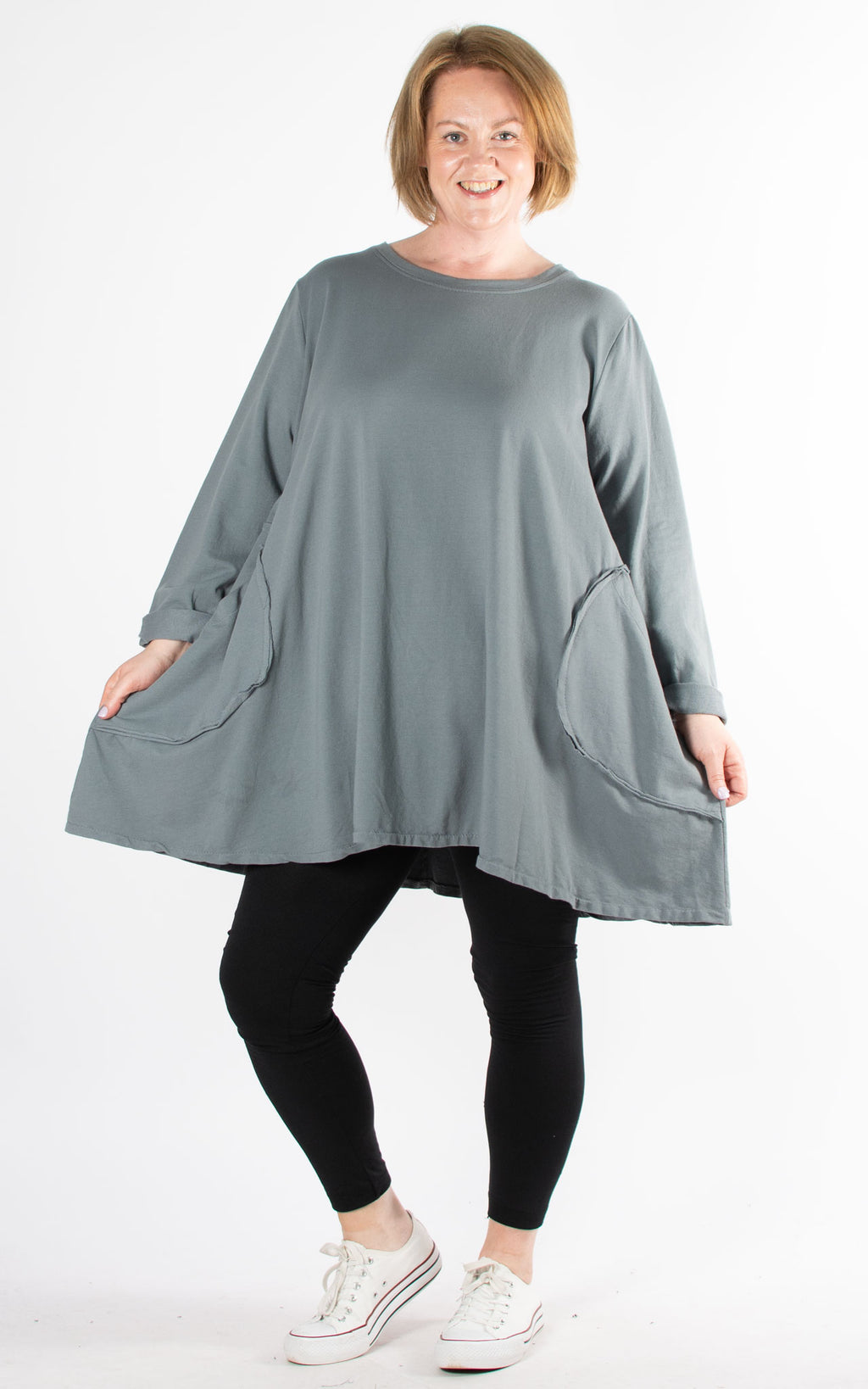 Sydney Pocket Swing Tunic | Grey