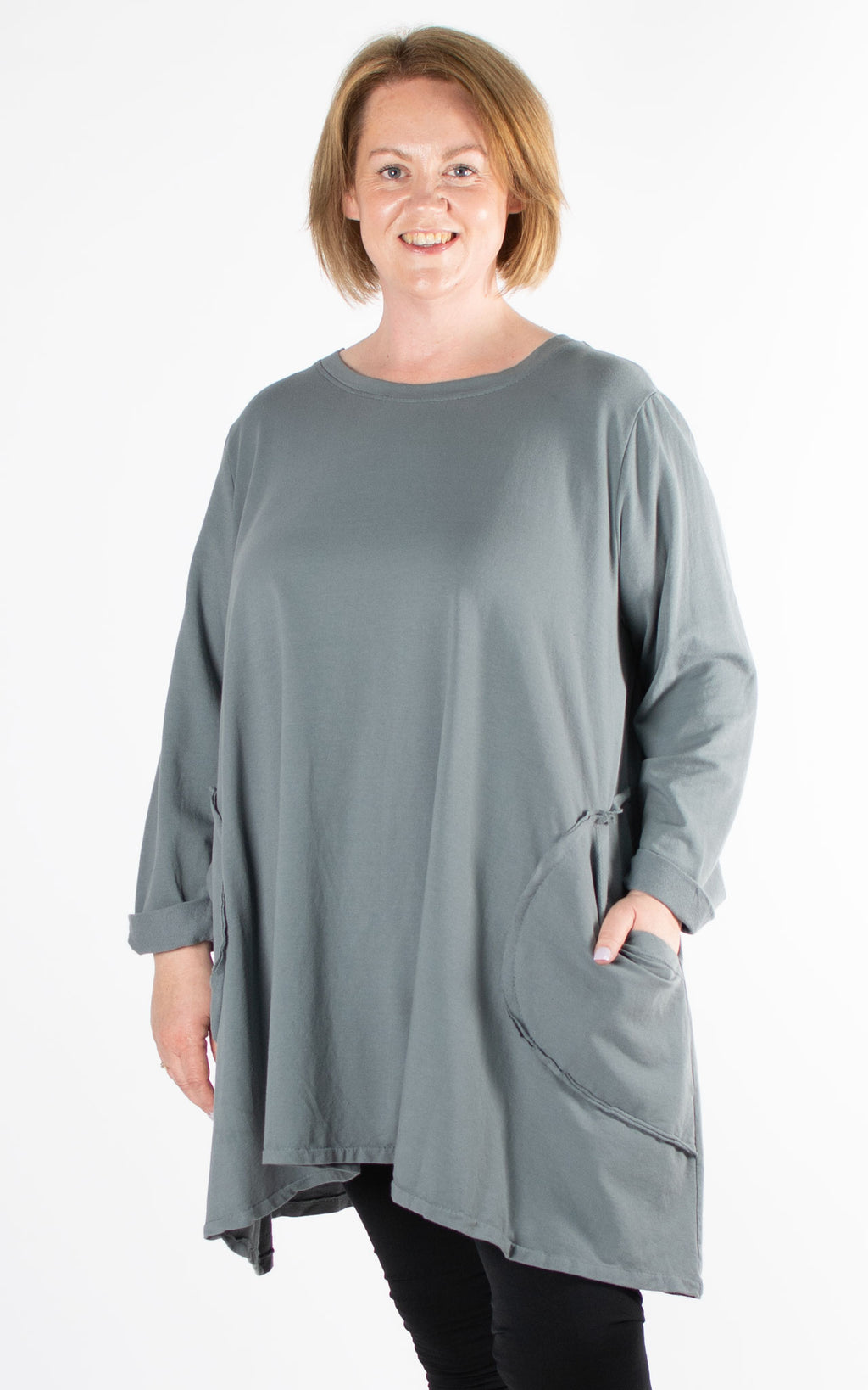 Sydney Pocket Swing Tunic | Grey