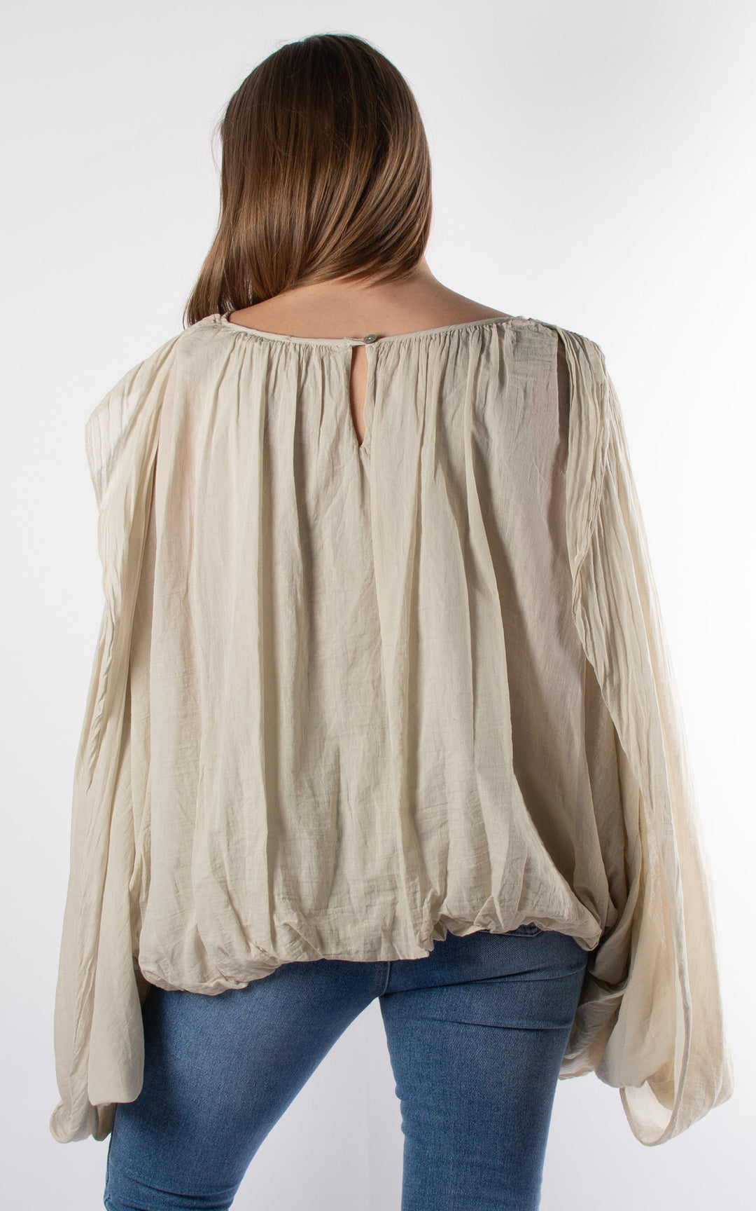 Tabitha Drape Side Top | Beige