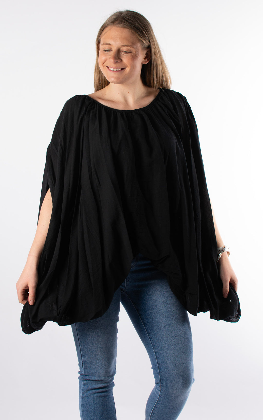 Tabitha Drape Side Top | Black