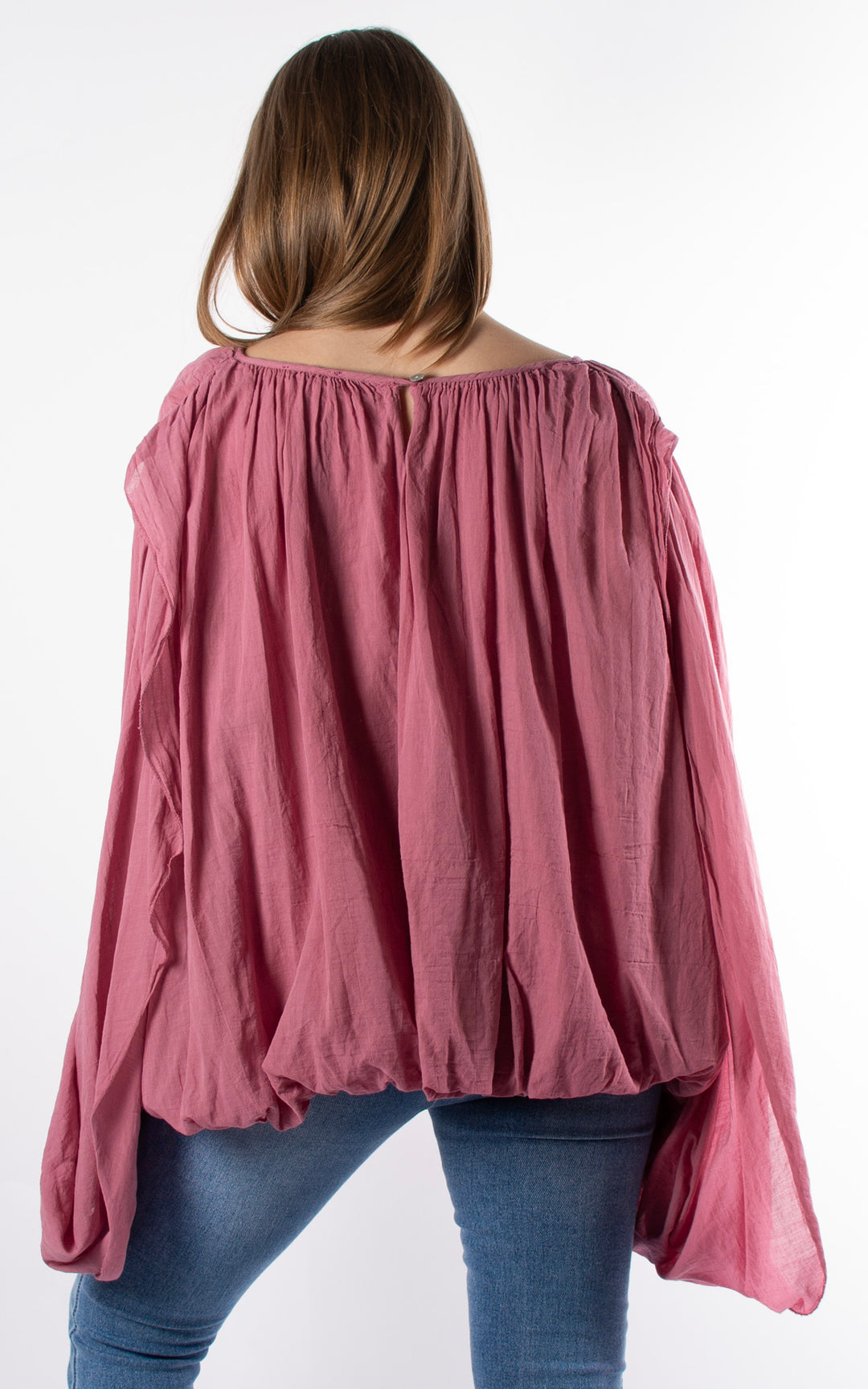 Tabitha Drape Side Top | Raspberry