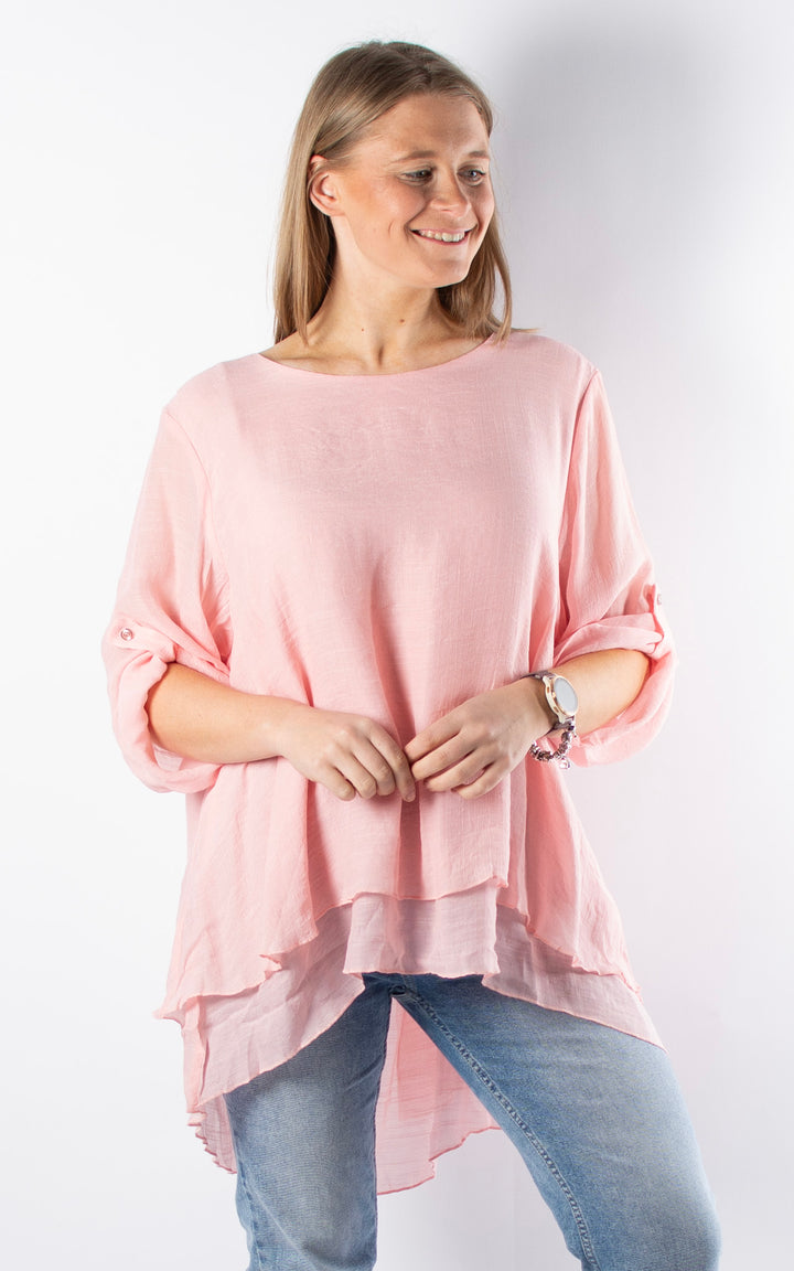 Tamzin Open Back Top | Pink
