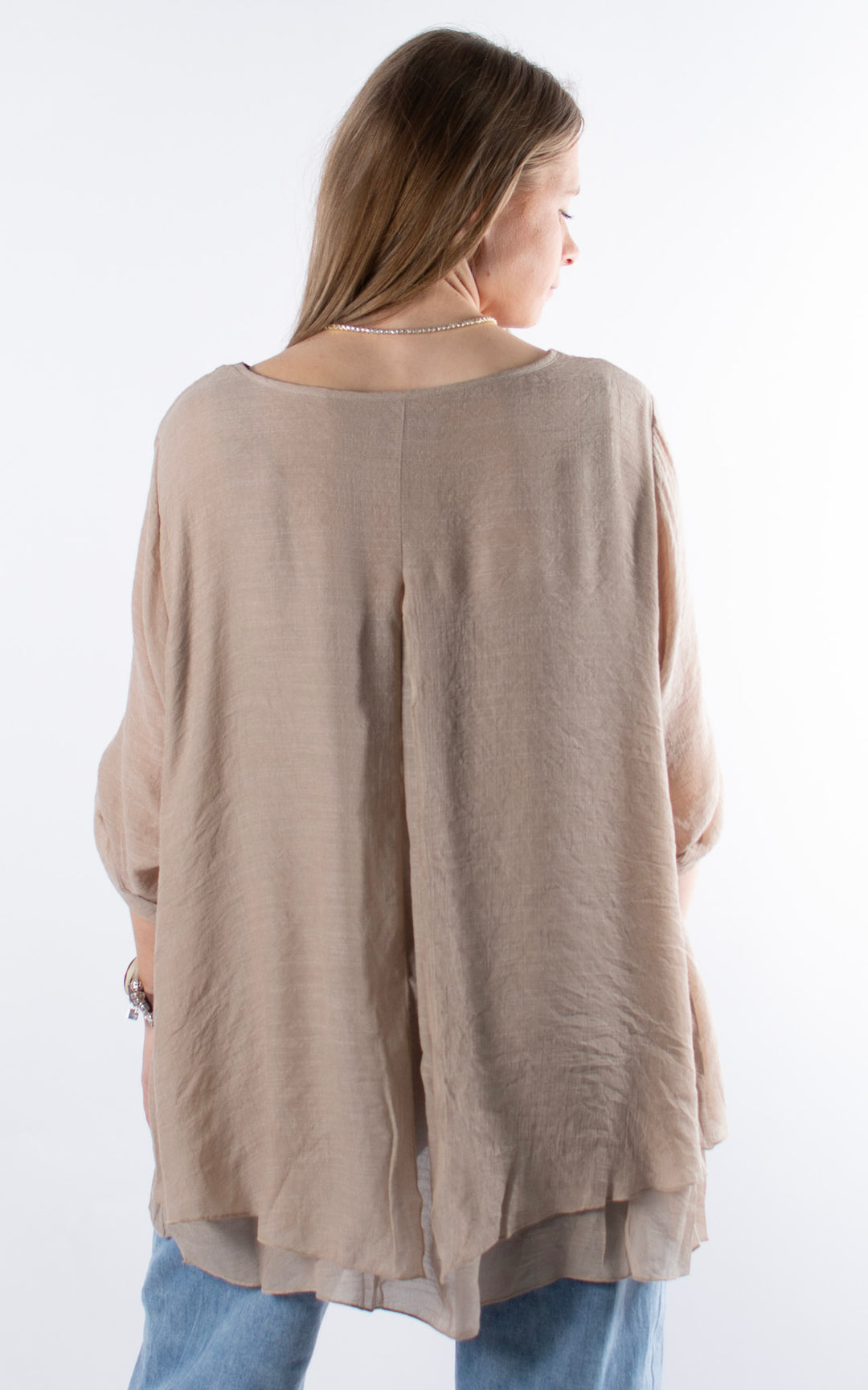 Tamzin Open Back Top | Sand
