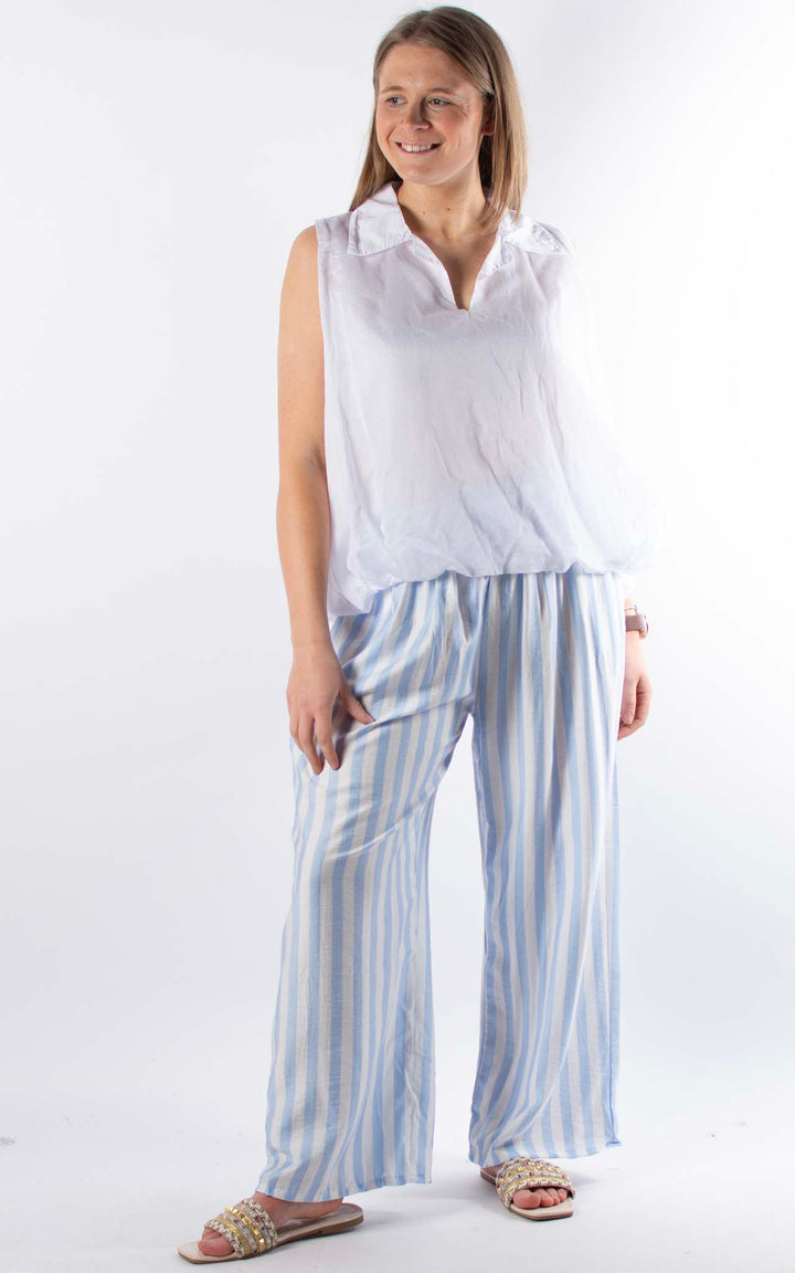 Tate Collar Vest | White
