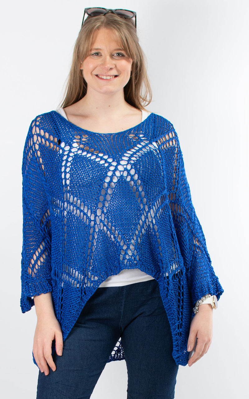 Tatiana Crochet Top | Cobalt