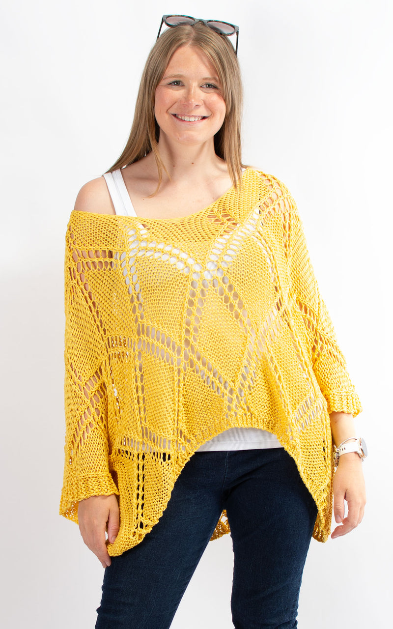 Tatiana Crochet Top | Yellow