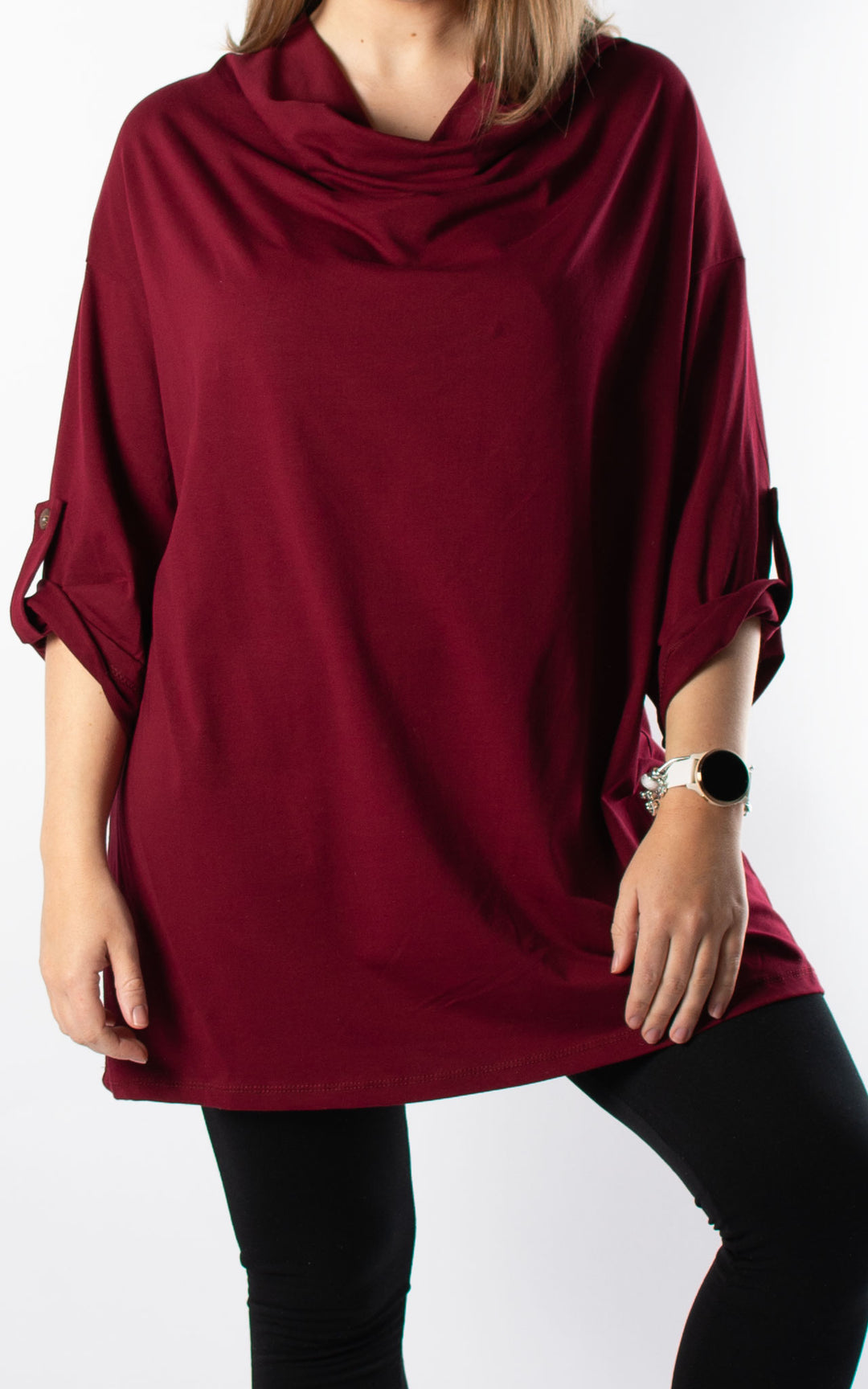 Taylor Cowl Neck | Burgundy
