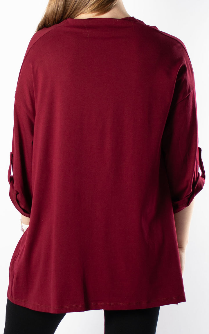 Taylor Cowl Neck | Burgundy