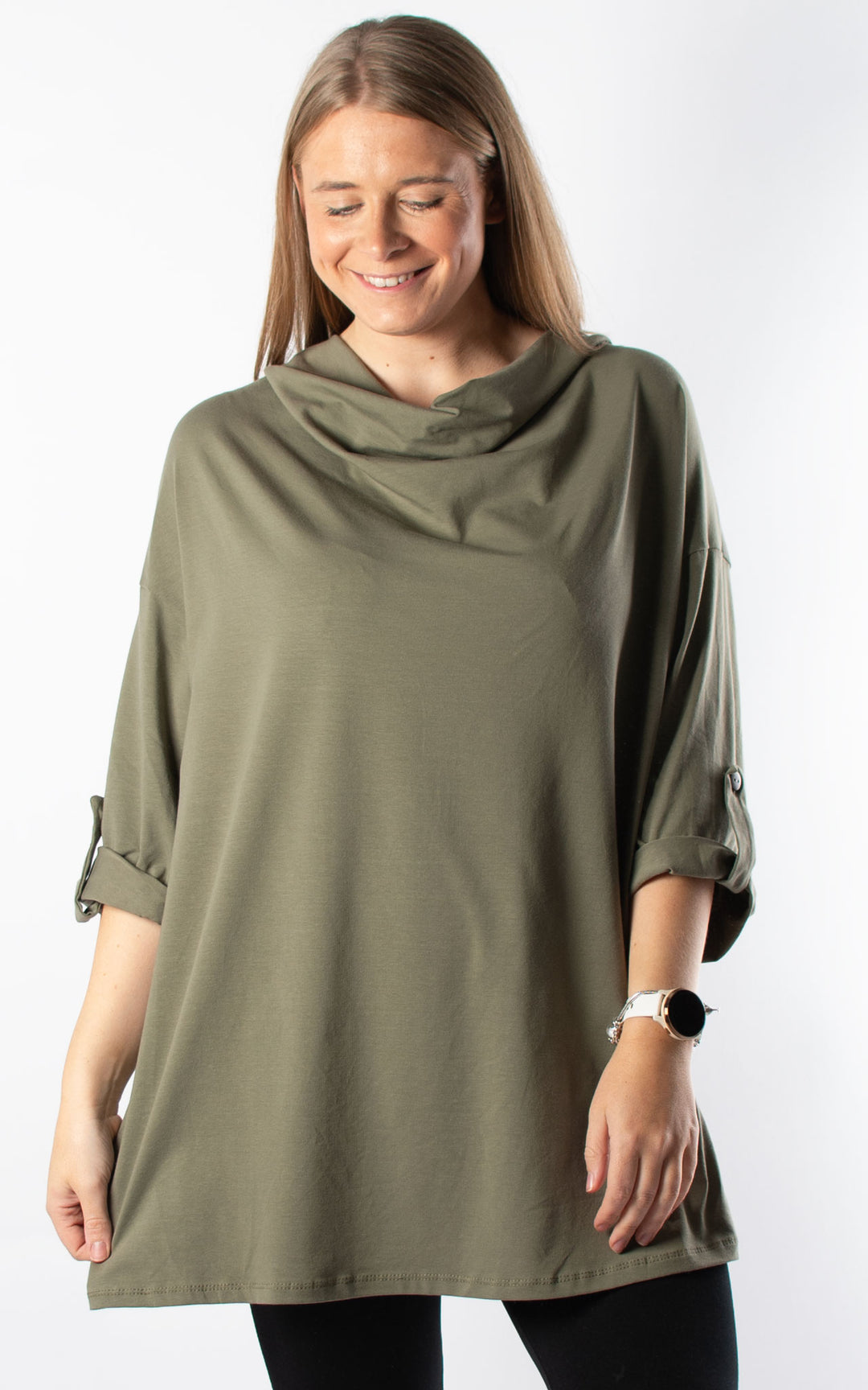 Taylor Cowl Neck | Khaki