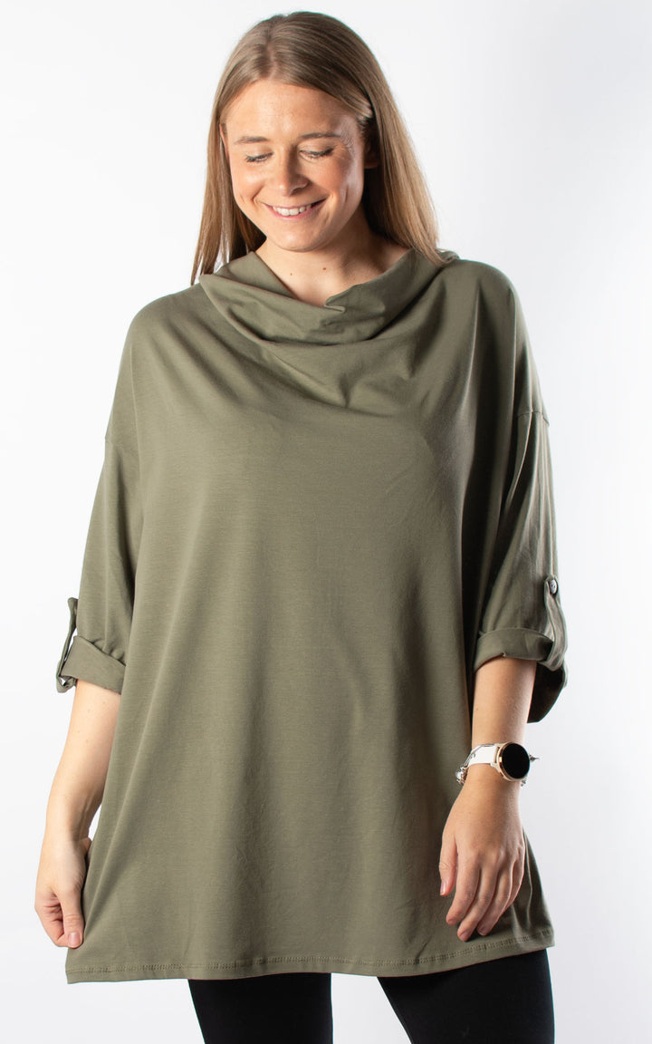 Taylor Cowl Neck | Khaki