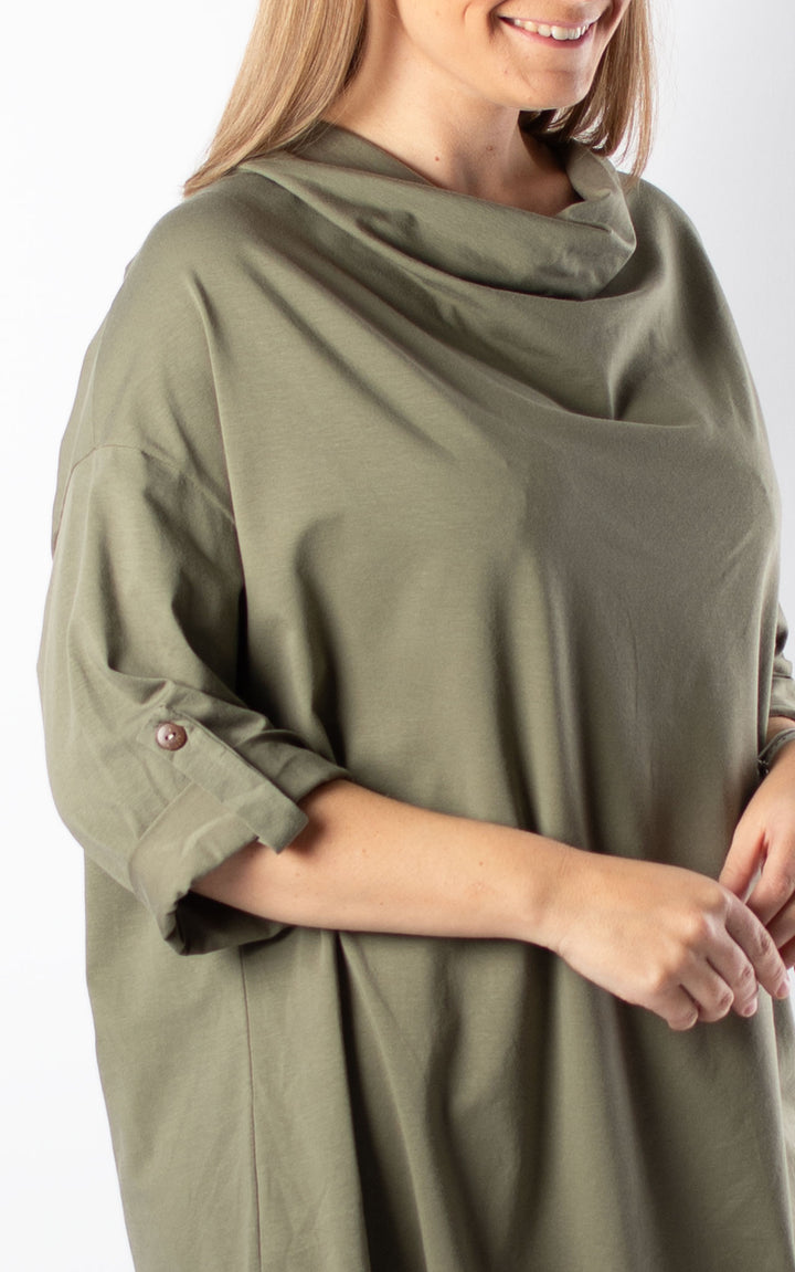 Taylor Cowl Neck | Khaki