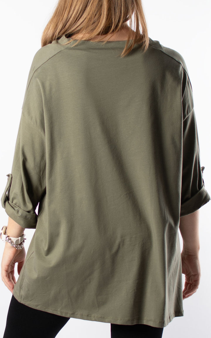Taylor Cowl Neck | Khaki