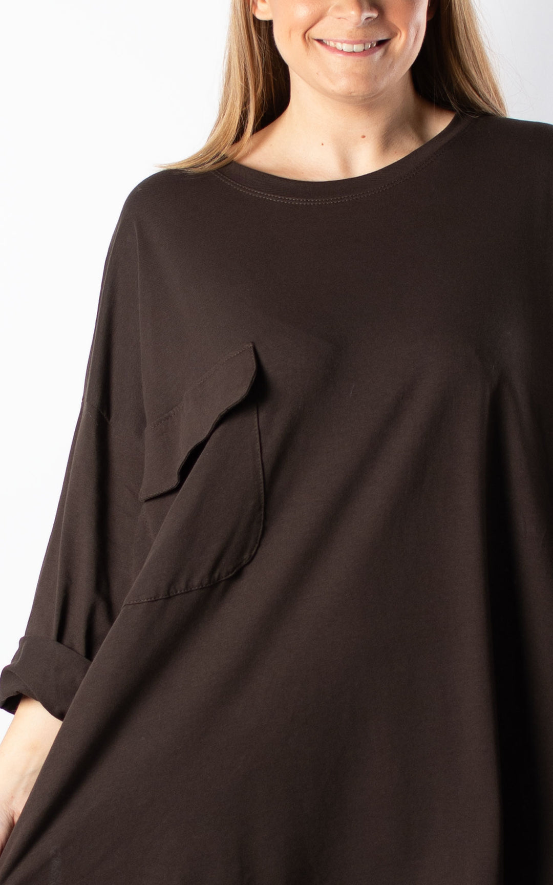 Taylor Pocket Top | Chocolate