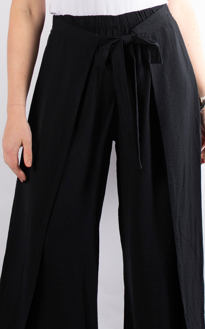Teagan Tie Front Trouser | Black