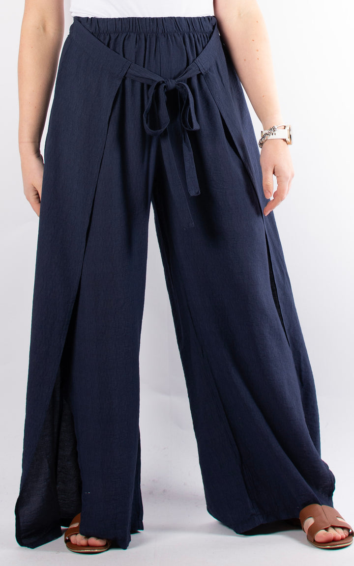 Teagan Tie Front Trouser | Denim