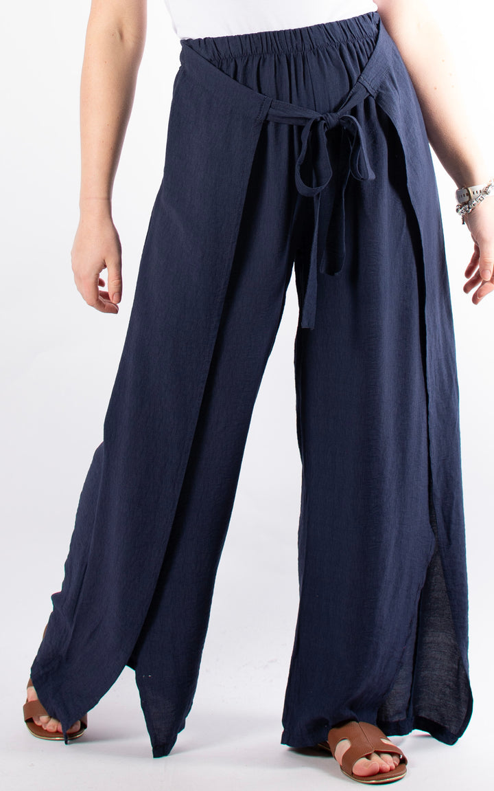 Teagan Tie Front Trouser | Denim