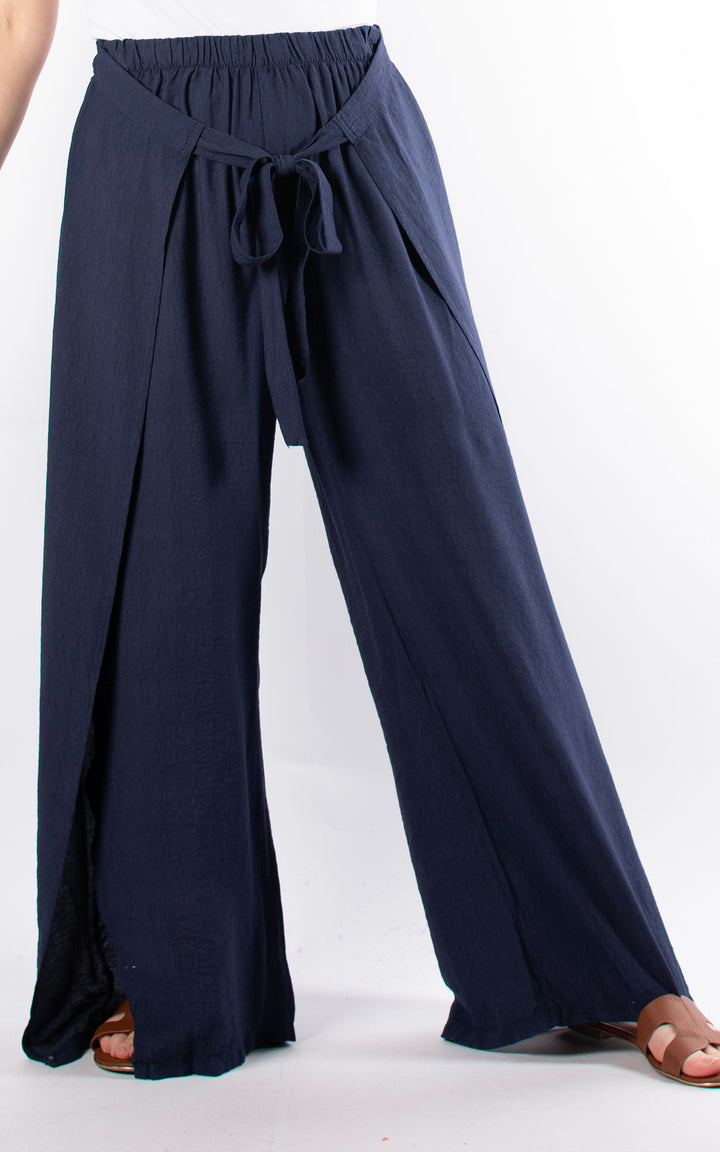 Teagan Tie Front Trouser | Denim