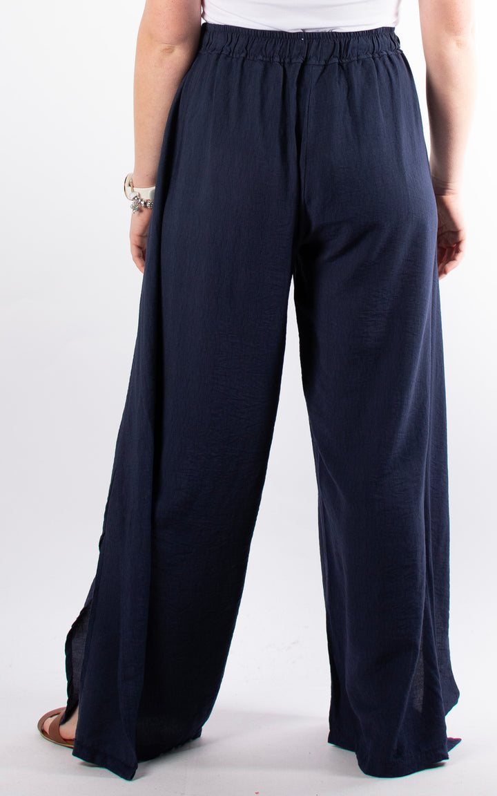 Teagan Tie Front Trouser | Denim