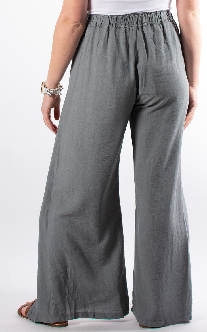 Teagan Tie Front Trouser | Grey
