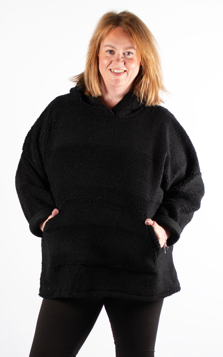 Teddy Pocket Hoodie | Black