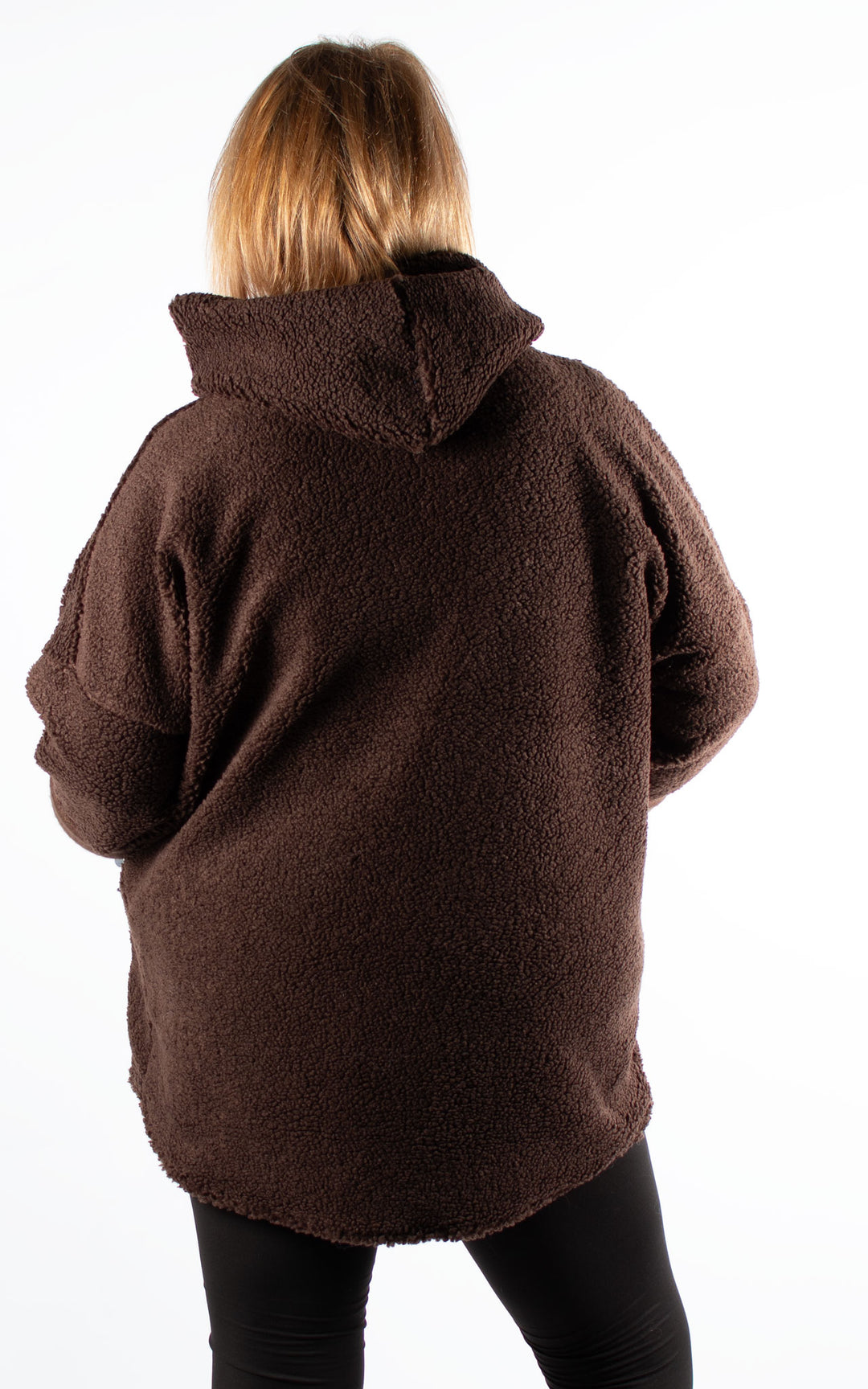 Teddy Pocket Hoodie | Chocolate