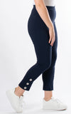 Tess Button Trousers | Navy