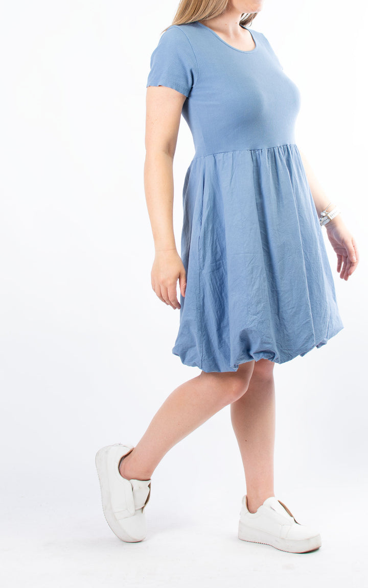 Tessa Puffball Hem Dress | Denim