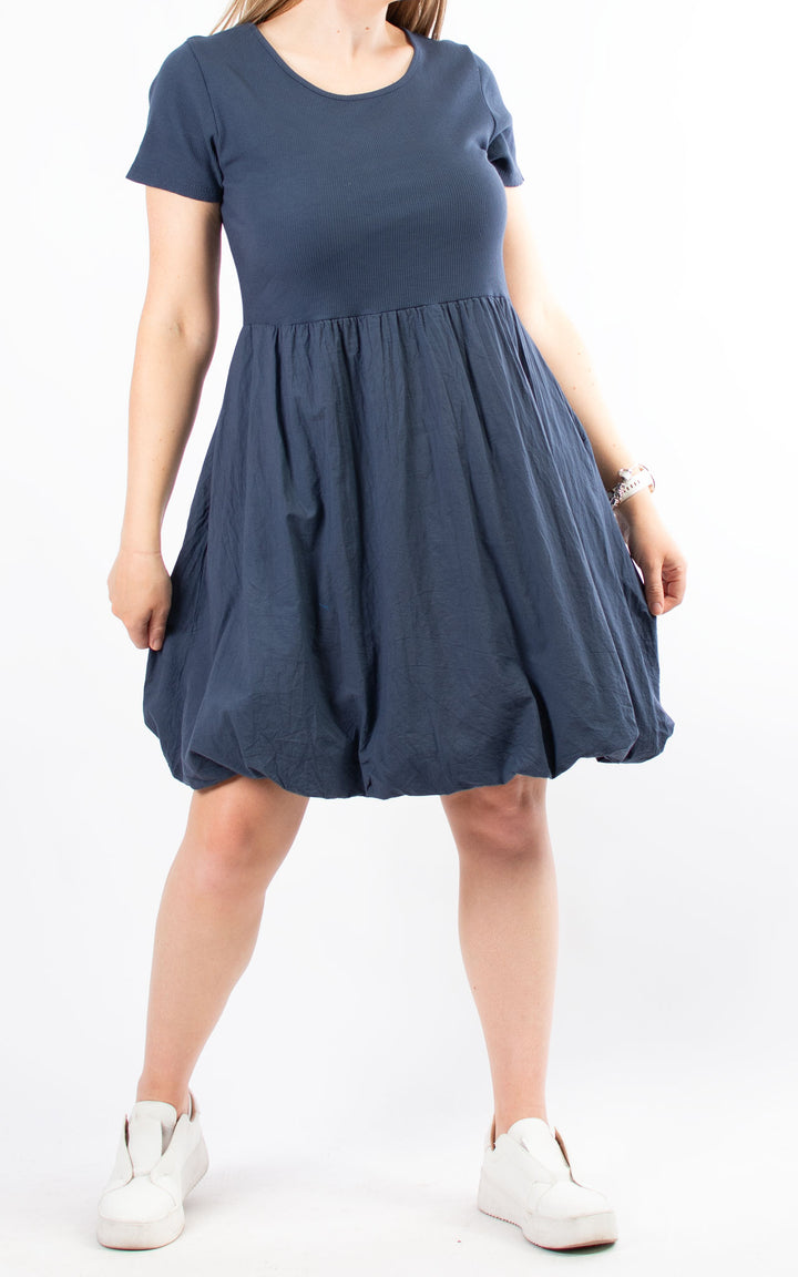 Tessa Puffball Hem Dress | Navy