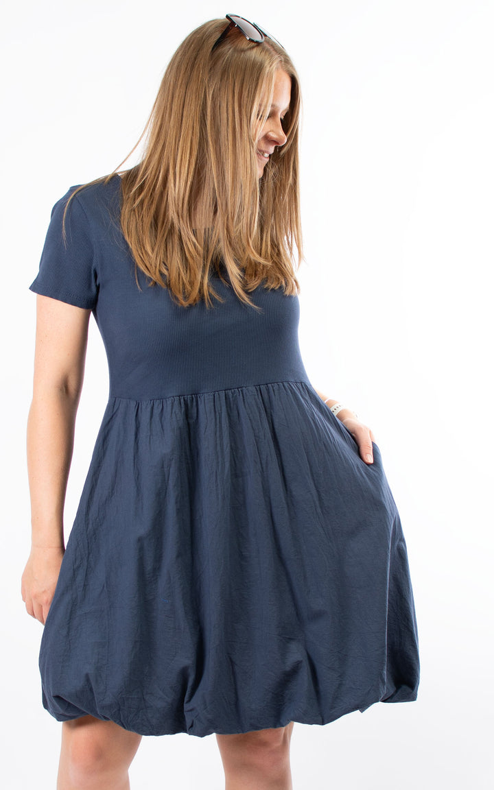 Tessa Puffball Hem Dress | Navy