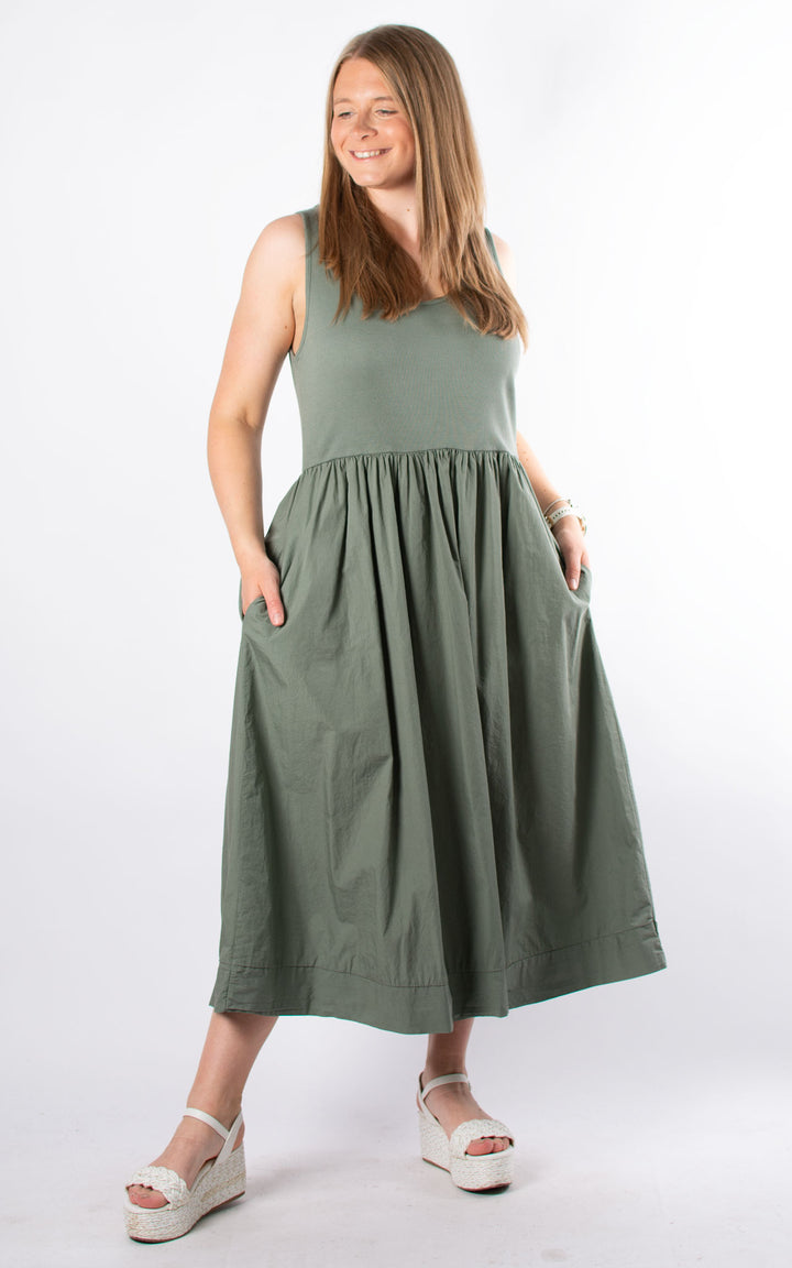 Tessa Sleeveless Dress | Khaki