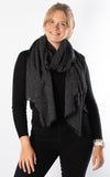 Textured Plain Scarf | Black