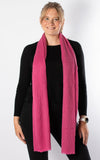 Textured Plain Scarf | Hot Pink