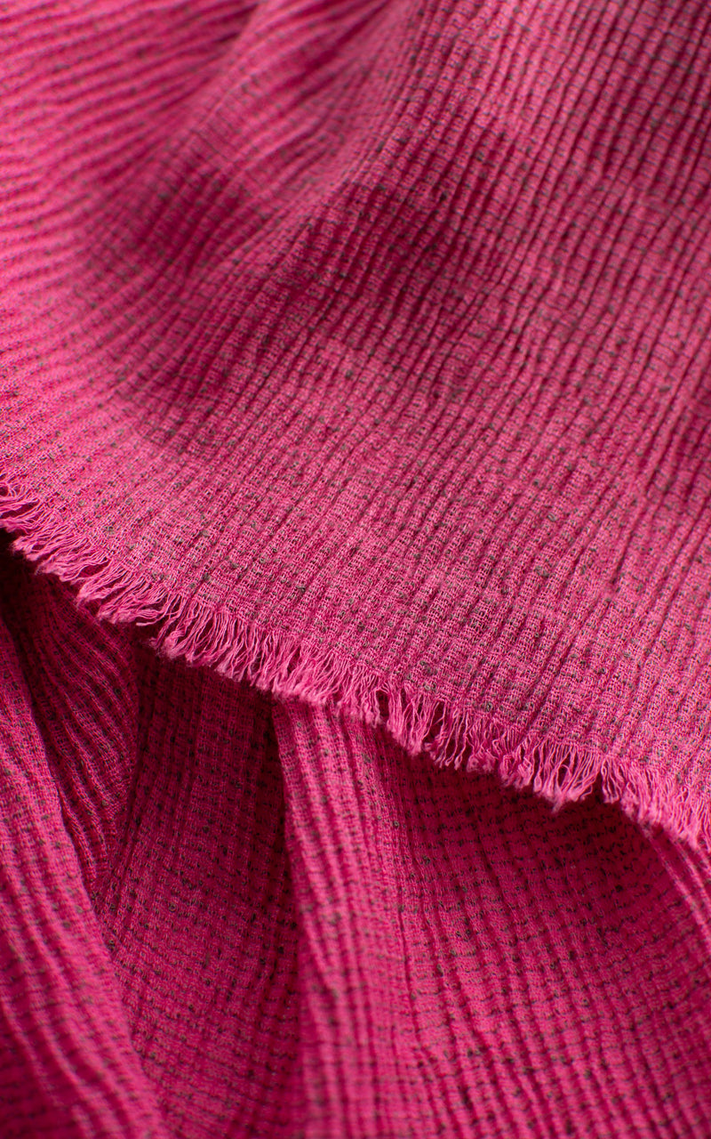 Textured Plain Scarf | Hot Pink