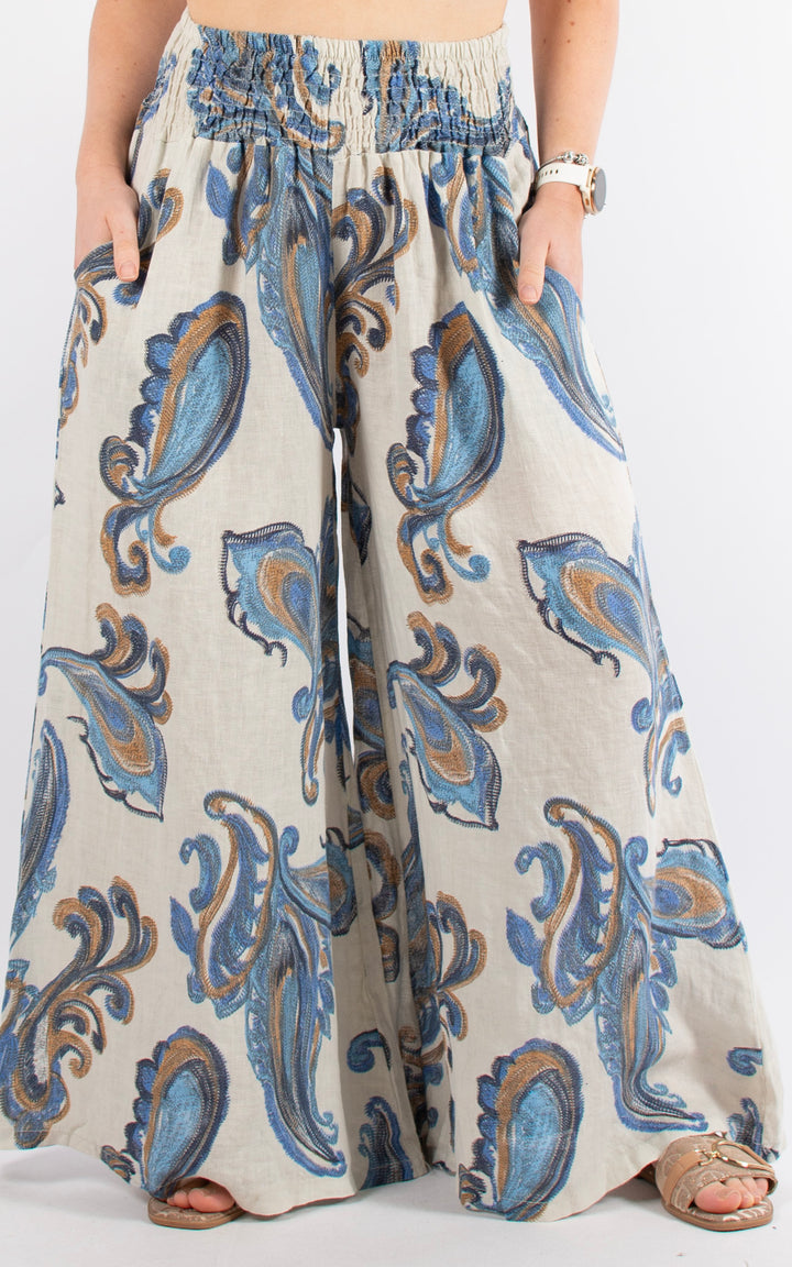 Tia Palazzo Trouser | Beige