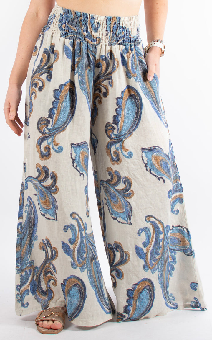 Tia Palazzo Trouser | Beige