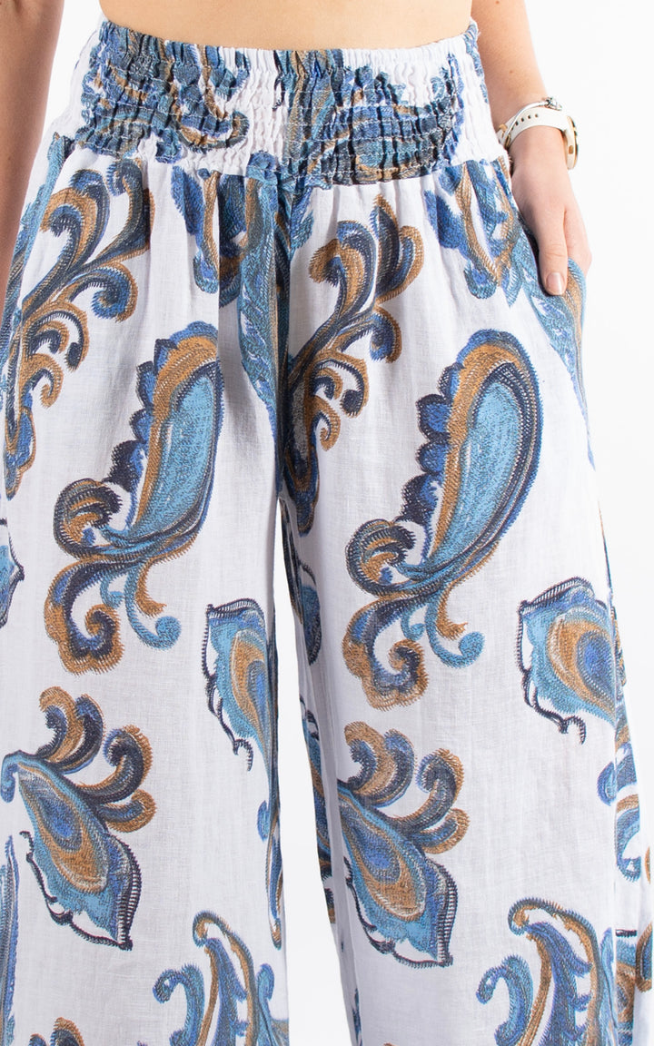 Tia Palazzo Trouser | White