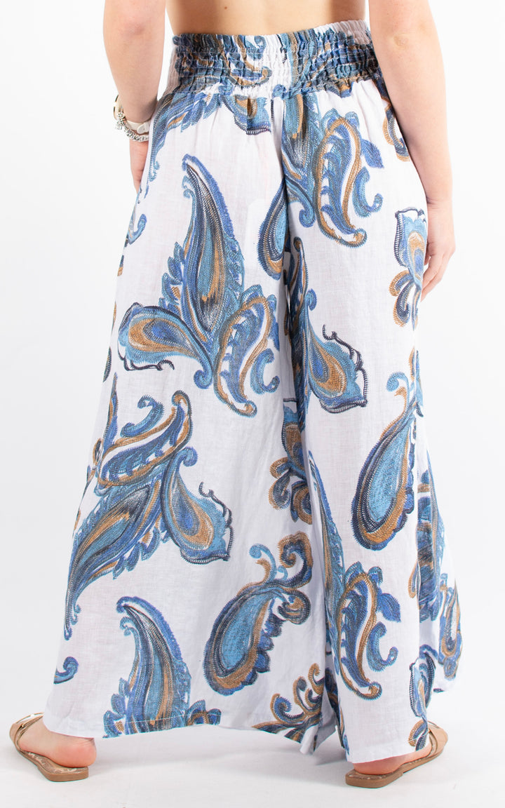 Tia Palazzo Trouser | White