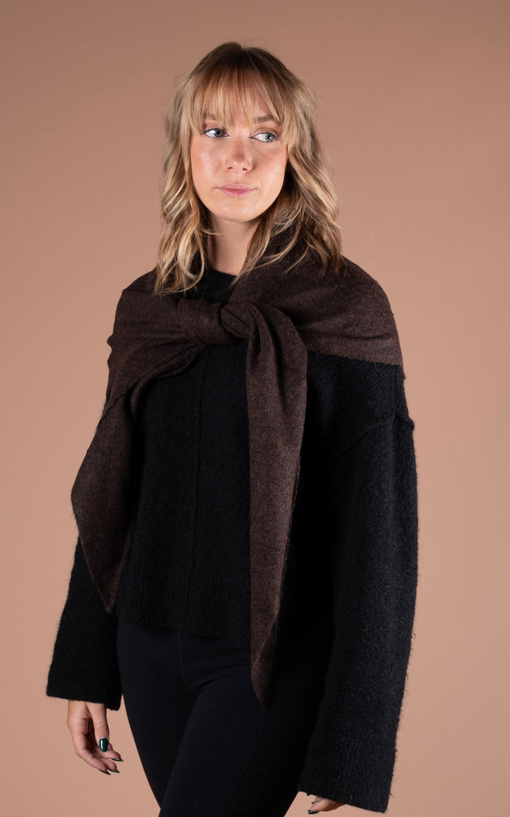 Tia Winter Scarf | Chocolate