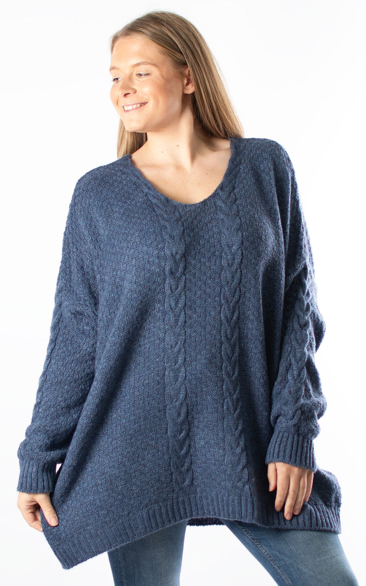 Tie Back Jumper | Denim
