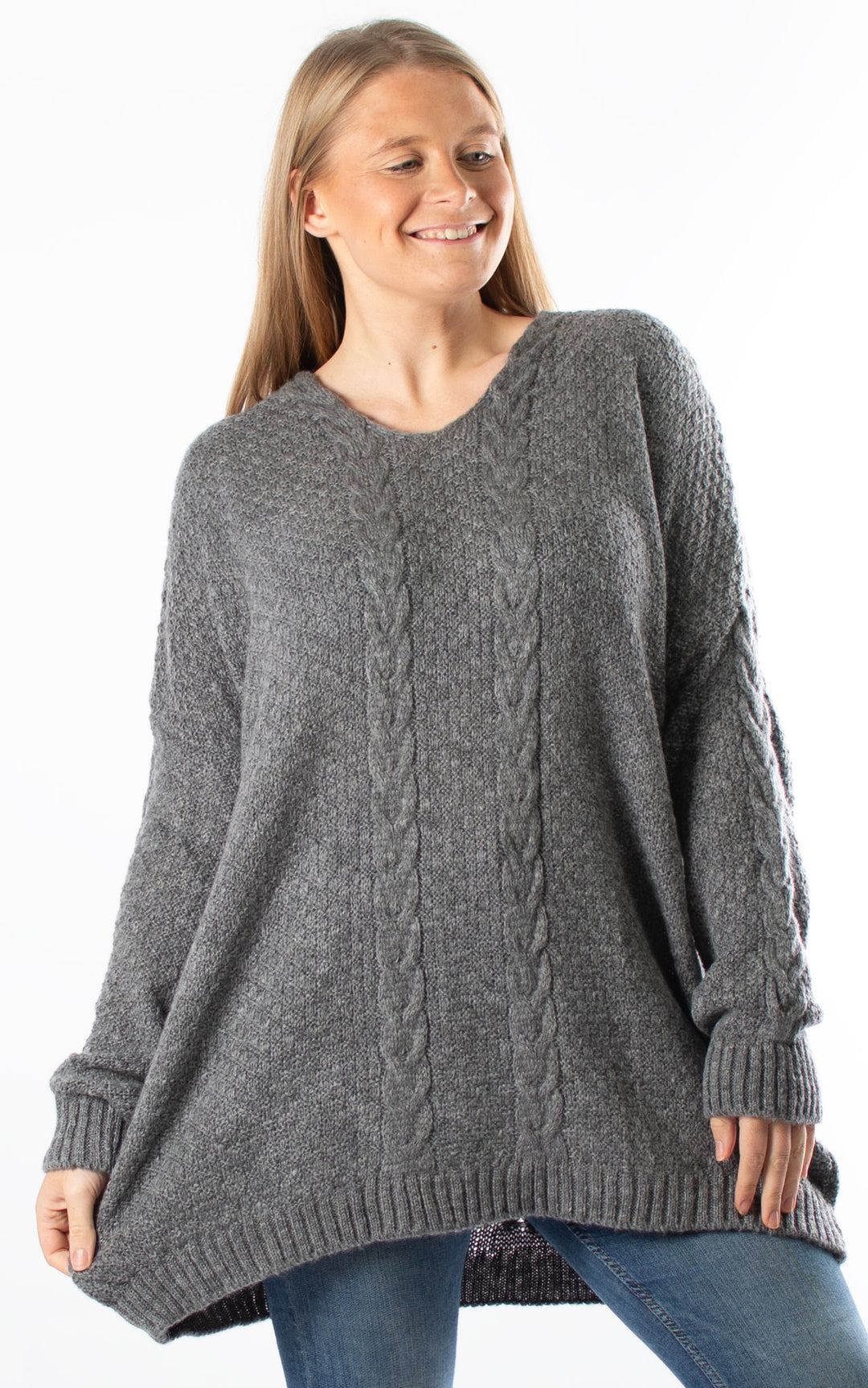 Tie Back Jumper | Grey