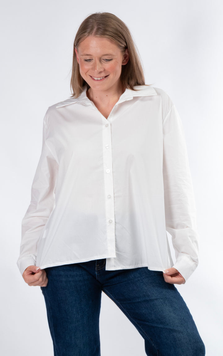 Tie Back Shirt | White