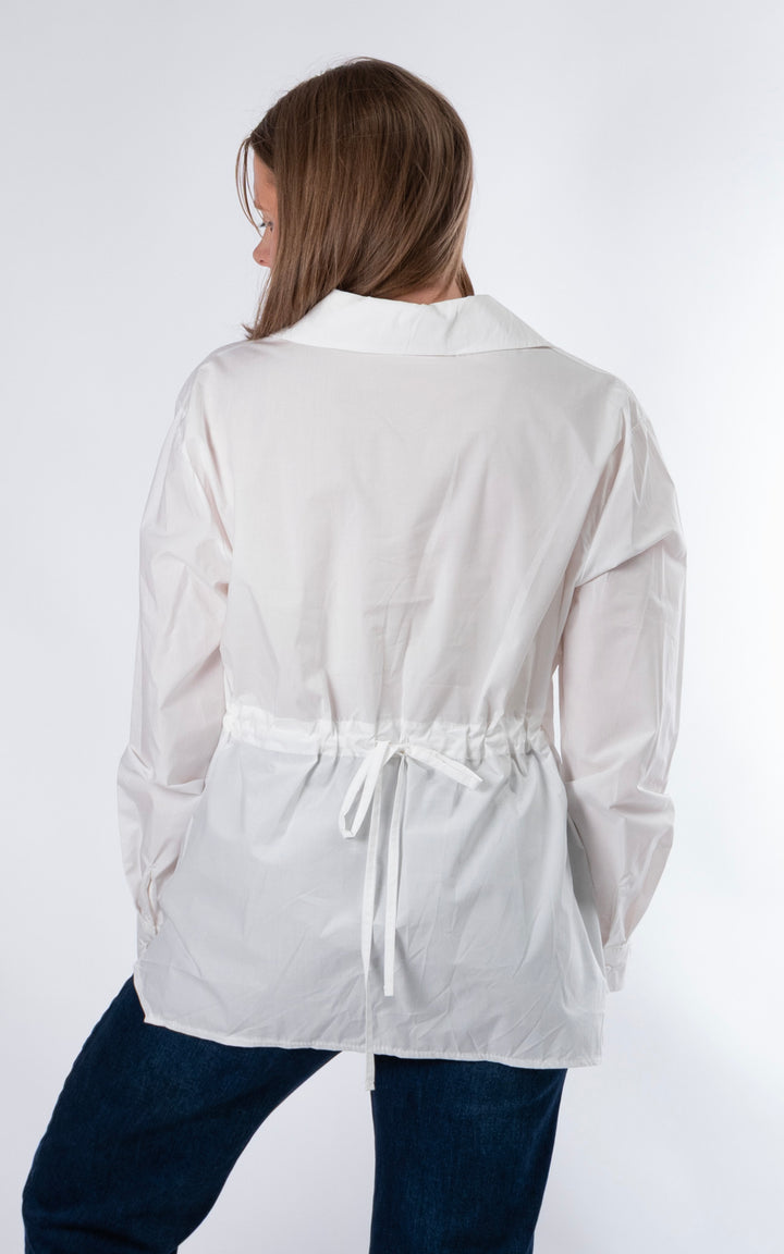 Tie Back Shirt | White