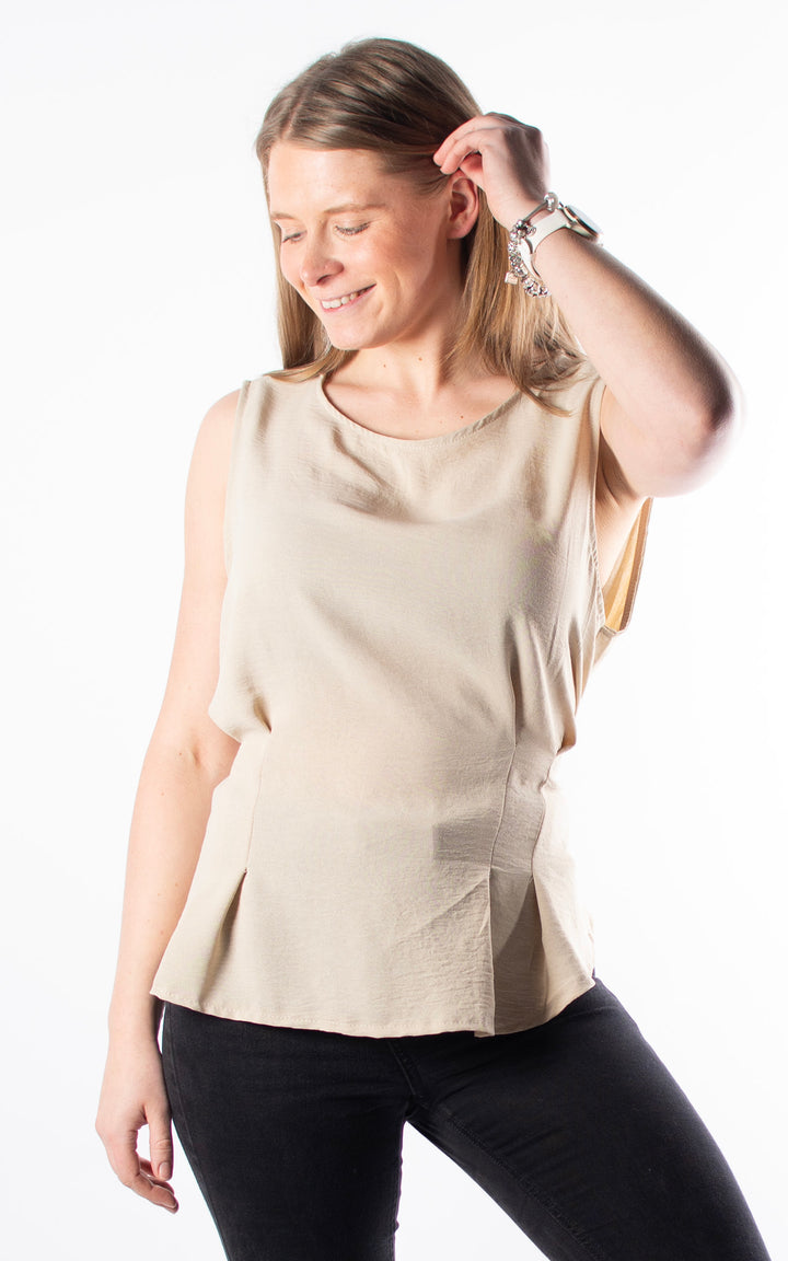 Tie Back Top | Beige